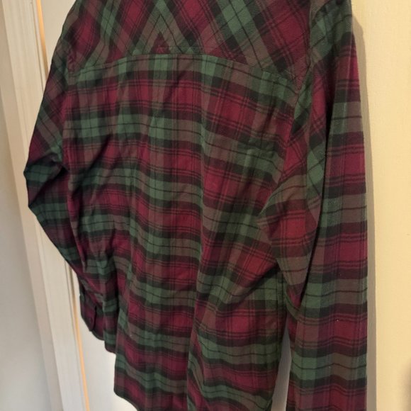 Carhartt WIP L/s Pelkey Check Shirt Chrome Green Merlot Cotton Shirt Men’s M NW - Picture 4 of 7